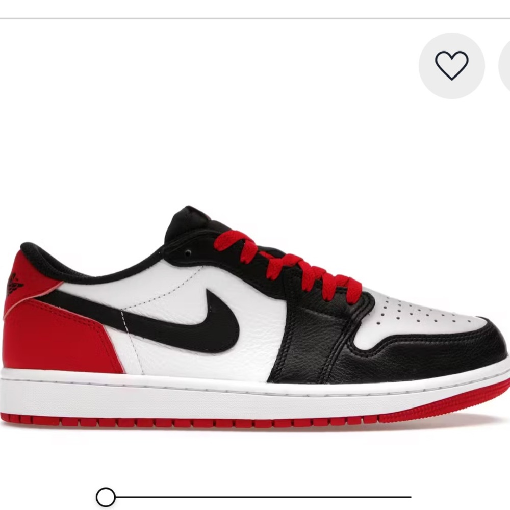 Jordan 1 Retro Low Black Toe Shoes
